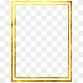 Double Line Square Gold Marco Frame - Square Gold Borders Png, Transparent Png