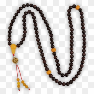 Garnet 108 Mala With Amber Spacers, HD Png Download