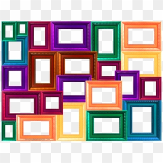 Collage Frame High Quality Png - Colorful Picture Frame Collage, Transparent Png