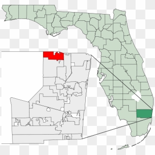 Open - Florida Map Broward County, HD Png Download