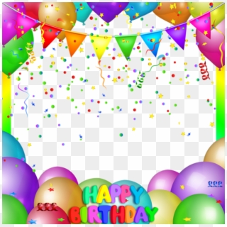 Best Stock Photos Happy Birthday Balloonsframe Background - Happy Birthday V Png, Transparent Png