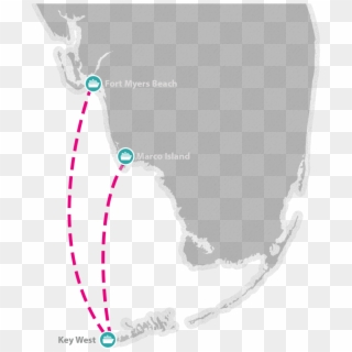 Florida Map Experience Page2 - Key West Express Route, HD Png Download