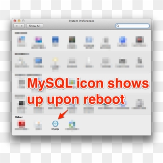 Verify Mysql Icon Added To Preferences Pane - Mac Os X Appearance, HD Png Download