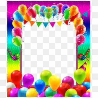 Happy Birthday Colorful Transparent Frame Gallery Png - Happy Birthday Photo Frame Png, Png Download