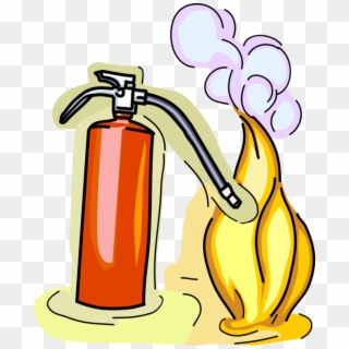 Vector Illustration Of Fire Extinguisher Discharges - Fire Extinguisher Clip Art, HD Png Download