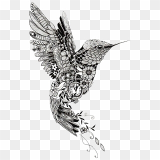 Tattoo Henna Mehndi Mandala Bird Hummingbird Clipart - Hummingbird Mandala Tattoo, HD Png Download