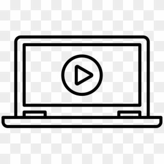 Laptop With Video Player - Laptop Video Icon Png, Transparent Png
