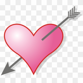 Svg Love Arrow Clipart - Arrow In Heart Gif, HD Png Download