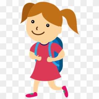 School, Girl, Back To School, Child, Study, Young - School Girl Clipart Png, Transparent Png
