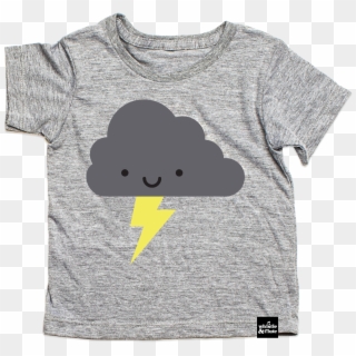 Kawaii Storm Cloud T-shirt, HD Png Download