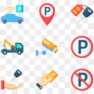 Clip Car Parking Icons Free, HD Png Download