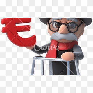 3d Funny Cartoon Old Man Icons By Canva - 3d Computer Graphics, HD Png Download