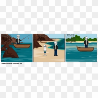 Old Man And The Sea - Cartoon, HD Png Download