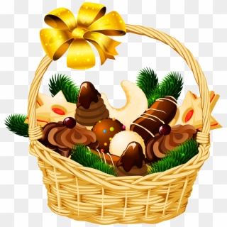 Holiday Christmas Basket Png Picture - Christmas Basket Vector, Transparent Png