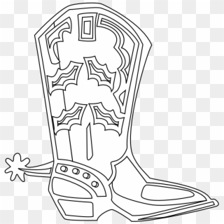 Png Black And White Library Clipartist Net Clip Art - Cowboy Boot, Transparent Png