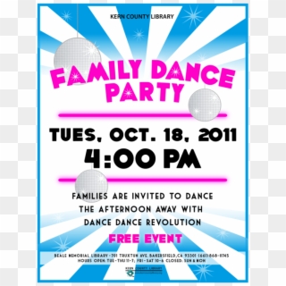 Fresh Flyer Designs Part Design Graphic - Family Dance Party Flyer, HD Png Download