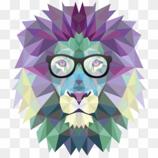 The Lion's Roar - Geometric Lion Art, HD Png Download