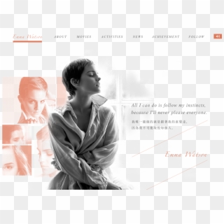 Emma Watson Website Design, HD Png Download