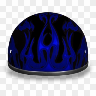 T Blue Flames Cap Helmet - Circle, HD Png Download