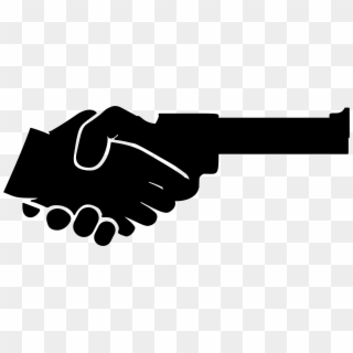 Big Image - Shake Hands Silhouette Png, Transparent Png