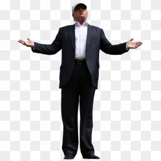 Donald Trump Holding His Arms Up Low Angle Cutouts - Photoshopped Tiny Trump, HD Png Download