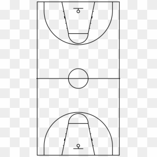 Basketball Court Dimensions No Label - Basketball Court, HD Png Download