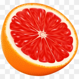 Half Red Orange Png Vector Clipart Image Gallery Yopriceville - Grapefruit Clip Art, Transparent Png