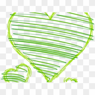 Drawn Heart Green - Heart Drawing, HD Png Download