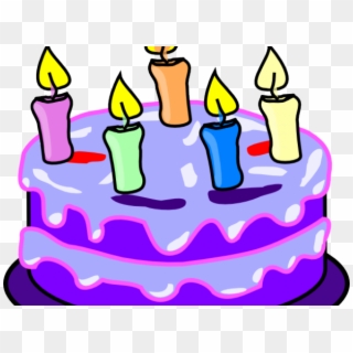 Birthday Cake Clip Art - Purple Birthday Cake Clipart, HD Png Download