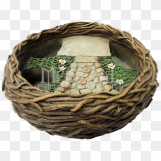 Bird Nest Fairy Garden Planter Display - Storage Basket, HD Png Download