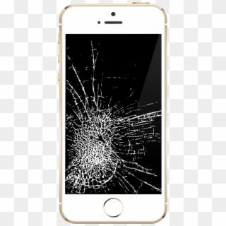 Iphone 6 Cracked Screen Png - Iphone 5s Broken Png, Transparent Png