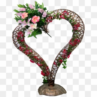 Floral Vine Heart Bronze Decoration - Artificial Flower, HD Png Download