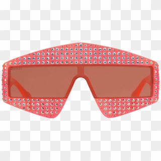 Rectangular-frame Acetate Sunglasses With Crystals, HD Png Download