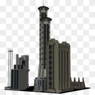 Dystopia Sf Buildings 4 By Mysticmorning Pluspng - Futuristic Building Png, Transparent Png