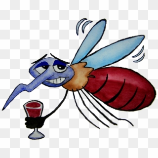 Free Cocktail Adamsart Mosquitodrunk - Mosquitoes Cartoon, HD Png Download