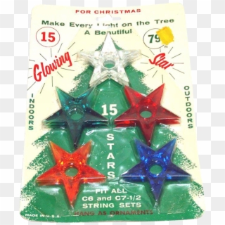 Glo Star Lucite Christmas Star Light Reflectors Mint - Vintage Christmas Star Light, HD Png Download