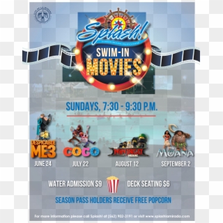 6 23 18 Swim In Movies Flyer - Splash La Mirada, HD Png Download