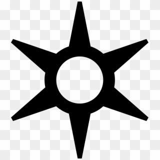 Throwing Star Black And White Library - Throw Star Png, Transparent Png