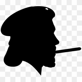 Graphic Library Library Cigar Clipart Black And White - Che Guevara Silhouette, HD Png Download