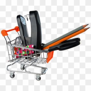 Office And School Supplies And Tech Accessories - Office Supplies Shopping Cart, HD Png Download