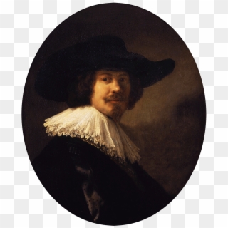 Rembrandt Van Rijn, Portrait Of A Man In A Broad-brimmed - Portrait Of A Man In A Broad Brimmed Hat, HD Png Download