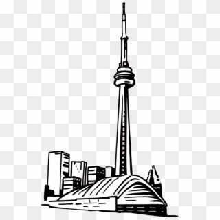 Cn Tower Drawing Easy - Toronto Cn Tower Drawing, HD Png Download