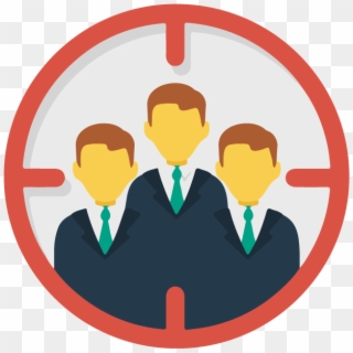 Crowd Clipart Audience Target - Target People Icon Png, Transparent Png