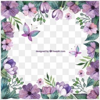 Violet Floral Border Png Image With Transparent Background - Poem To Scatter Ashes, Png Download