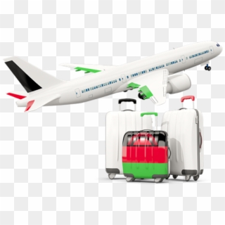 Luggage With Airplane Png, Transparent Png