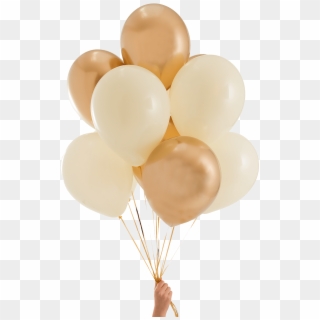 Elegant Gold & Ivory Party Balloons - Balloon Gold Party, HD Png Download