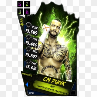 Cm Punk Monster Custom - Wwe Supercard Monster Cards, HD Png Download