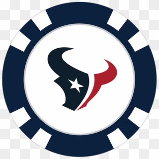 Houston Texans Poker Chip Ball Marker - Houston Texans Circle Logo, HD Png Download