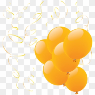 Shiny Yellow Balloons Png - Yellow Balloons Png, Transparent Png