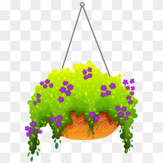Hanging - Hanging Flowers Clip Art, HD Png Download